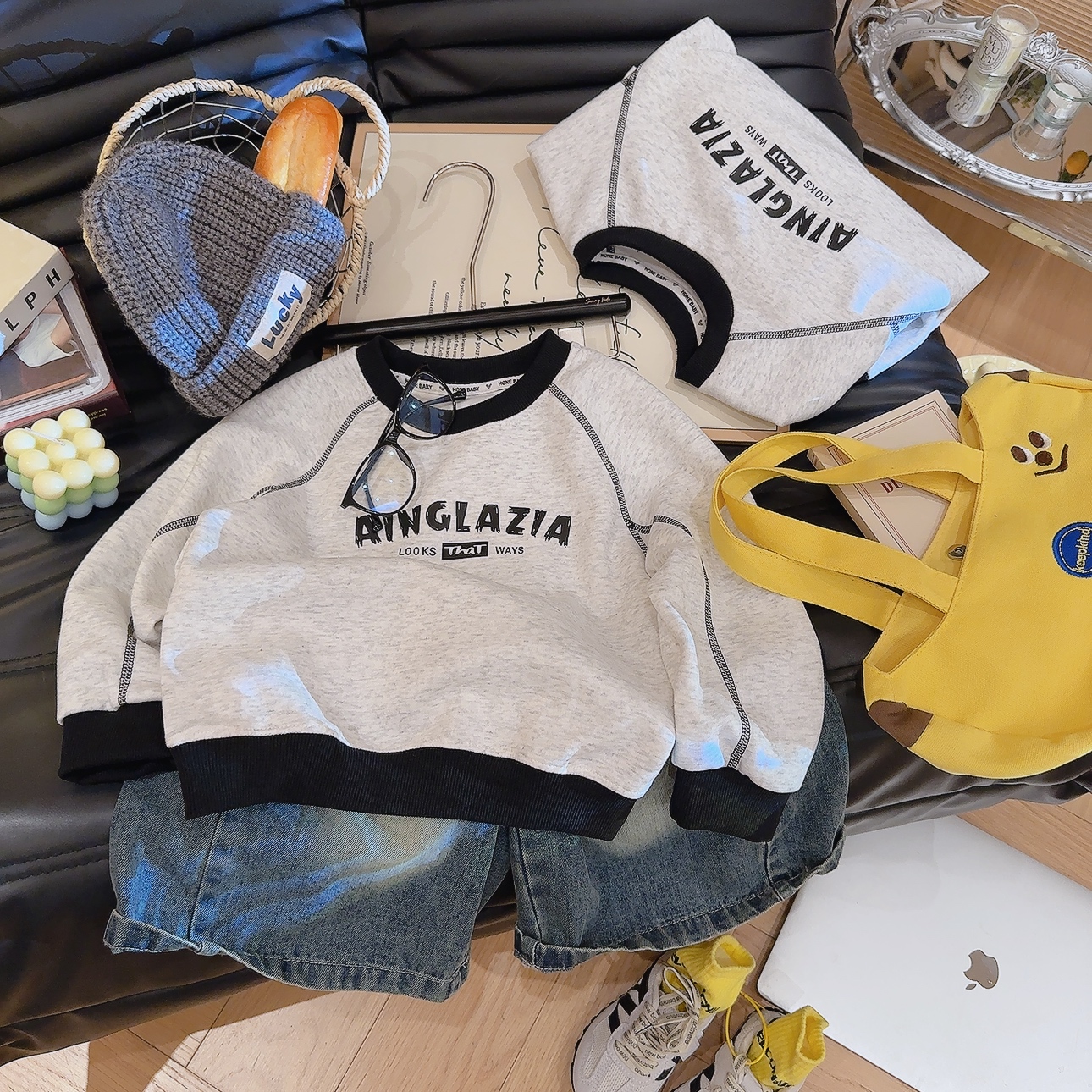 男童秋装卫衣2025新款儿童长袖打底衣服洋气宝宝春秋季休闲百搭