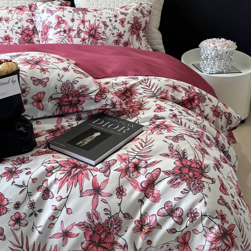 纯棉纯棉套件有机棉四件套全棉数码印花新款2025类床上用品床品