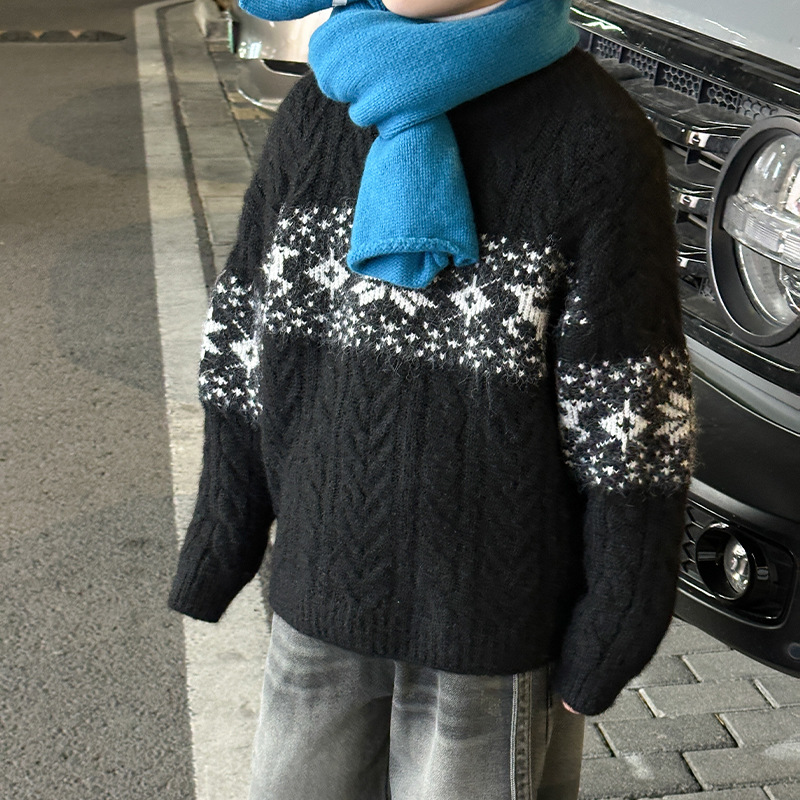 适用男童通用薄款腈纶面料圆领长袖套头休闲实拍有模特B类安全等