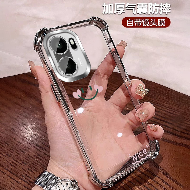 nice适用一加ace6手机壳透明全包带镜头膜1+ACE6四角防摔气囊简约
