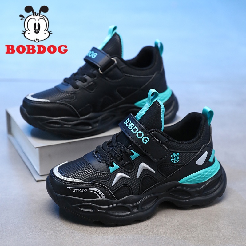 巴布豆童鞋2025秋冬季男童运动鞋新款皮面防水防滑男孩儿童休闲鞋