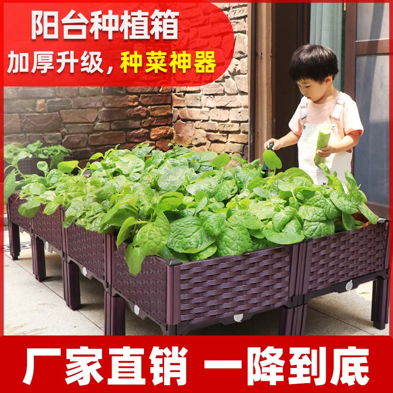 种植箱阳台种菜神器家庭蔬菜塑料种菜盆室内户外楼顶特大清仓花盆