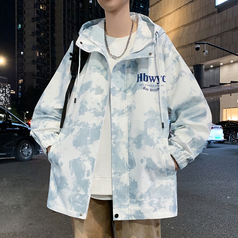 青少年男生春秋款外套男夹克休闲早秋男装连帽百搭潮流褂子上衣