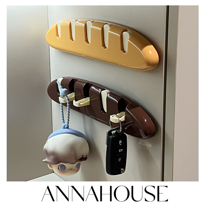 ANNAHOUSE挂钩一排强力粘胶免打孔承重粘钩门后挂衣架厨房墙壁NS