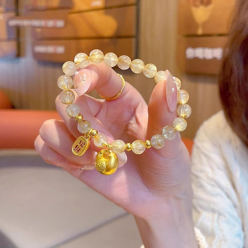 新中式小胖福金发晶手串ins小众设计高级感国风时尚百搭精致女款