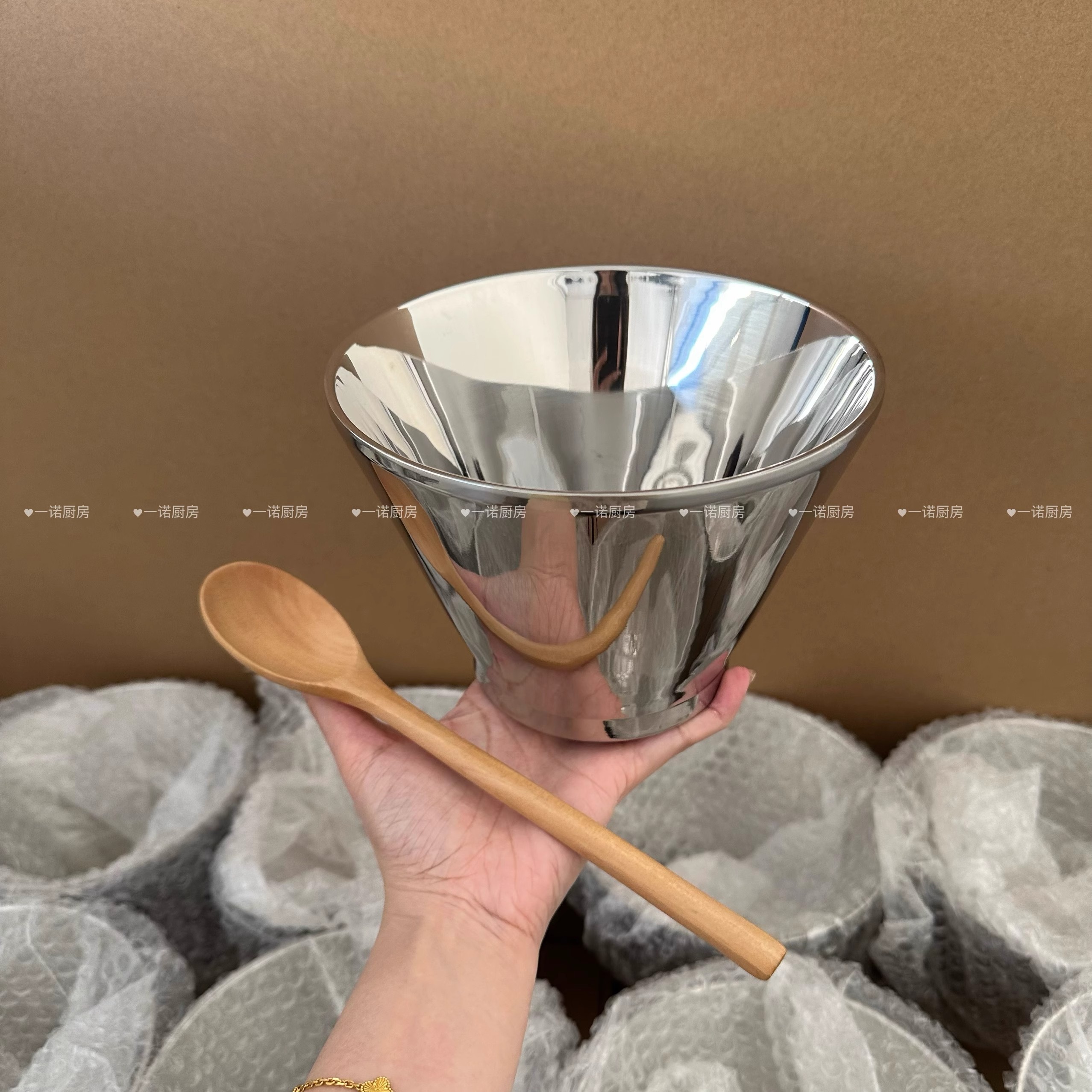 一诺厨房斗笠碗家用高级感螺蛳粉碗泡面碗新款高颜值大容量沙拉碗