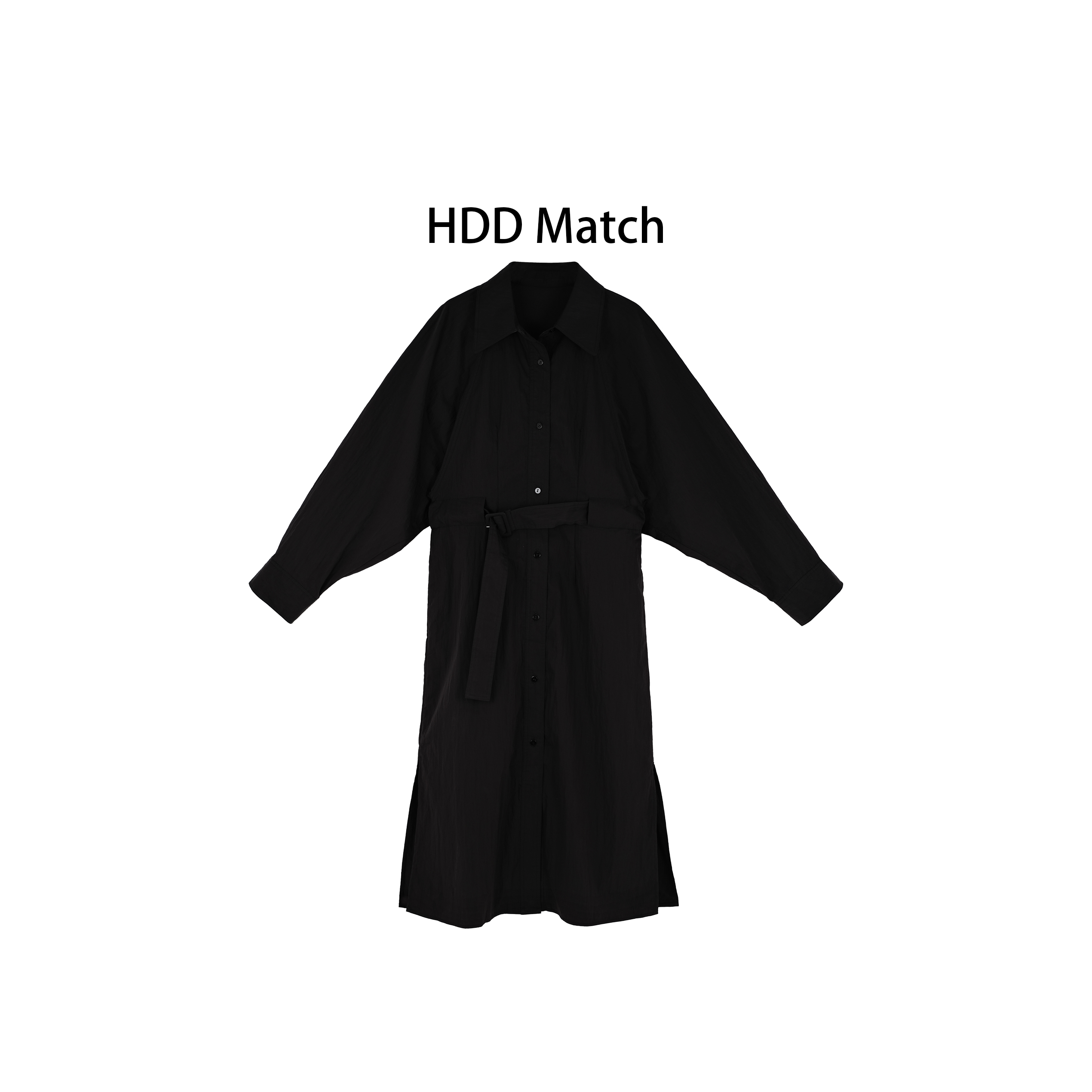 HDD- "自由秩序"  棉 法式长款腰带定制气质风衣外套 Y8499