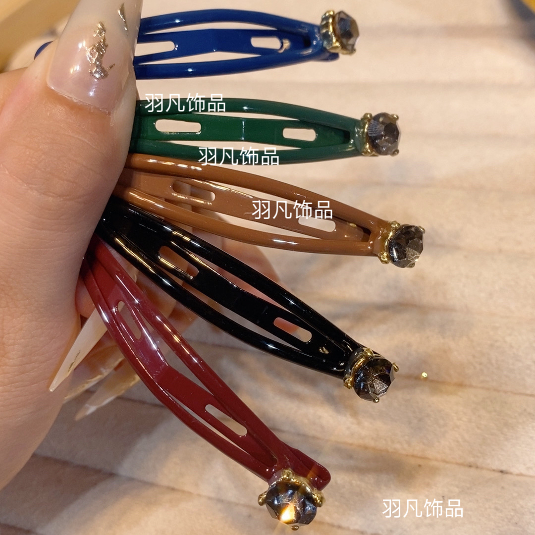 羽凡原创2538韩版森系少女风发卡发夹BB夹日韩刘海夹鸭嘴夹高级感