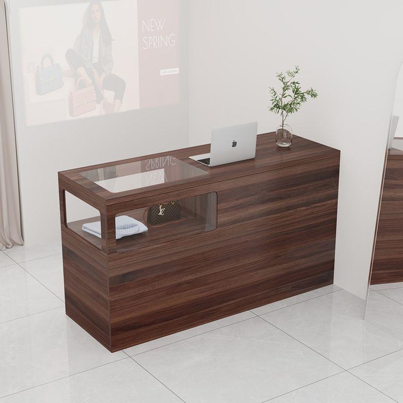 服装店收银台中古风美容院吧台柜台网红女装店收银桌复古前台小型