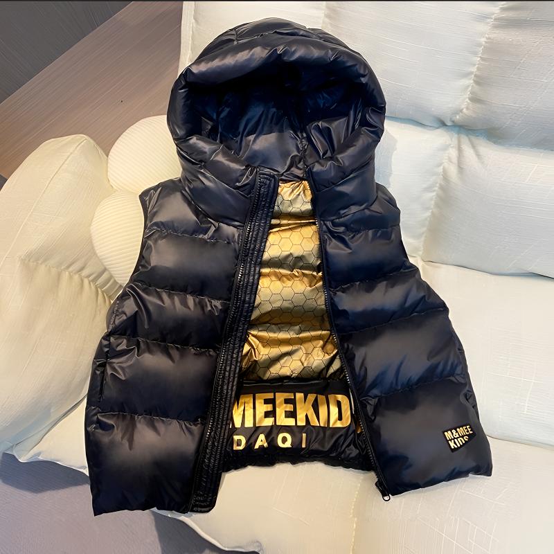 反季黑金儿童羽绒马甲外穿男童女童宝宝坎肩小童大童童装背心