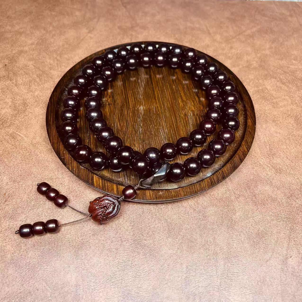 【静思款】15mm大尺寸菩提手持58颗跑环佛手吊坠菩提根文玩佛珠手串