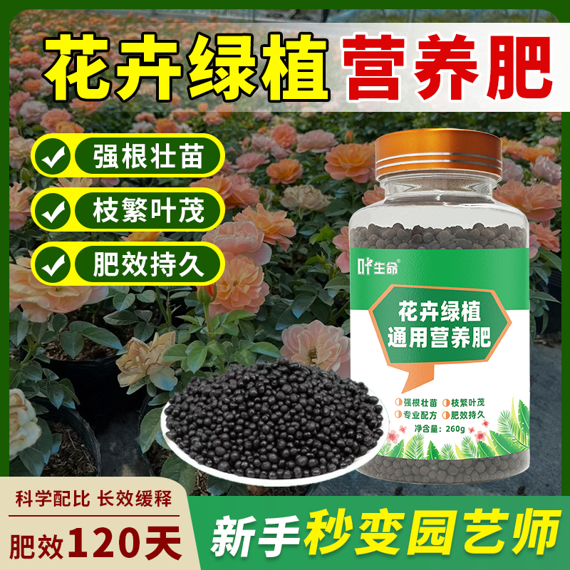 花卉绿植通用营养肥温和颗粒肥家庭养花种菜水果蔬菜种植肥力持久