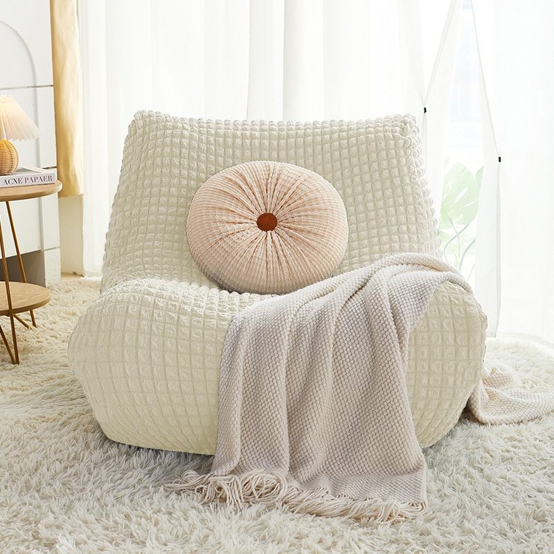 毛毛虫沙发套罩防猫抓弹力一体式单人保护罩四季通用懒人沙发套