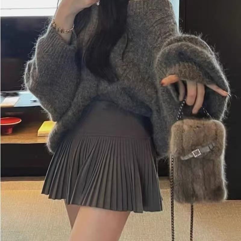 百褶裙女高腰短裙胖mm遮胯半身裙百褶裙半身裙包臀百搭2025