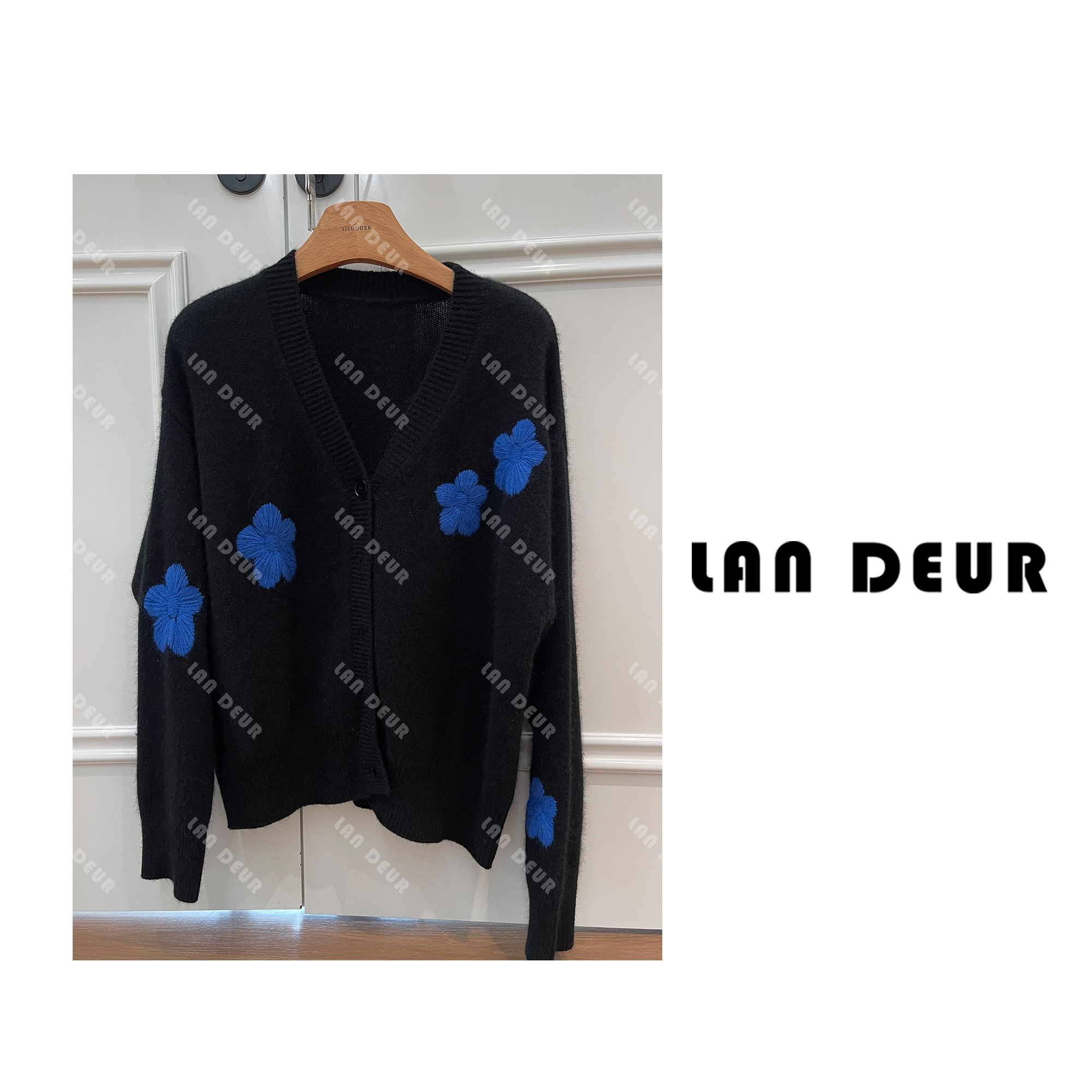 JIUJIU【晴雪织】绵羊毛+山羊绒慵懒风韩版宽松百搭舒适V领针织衫女