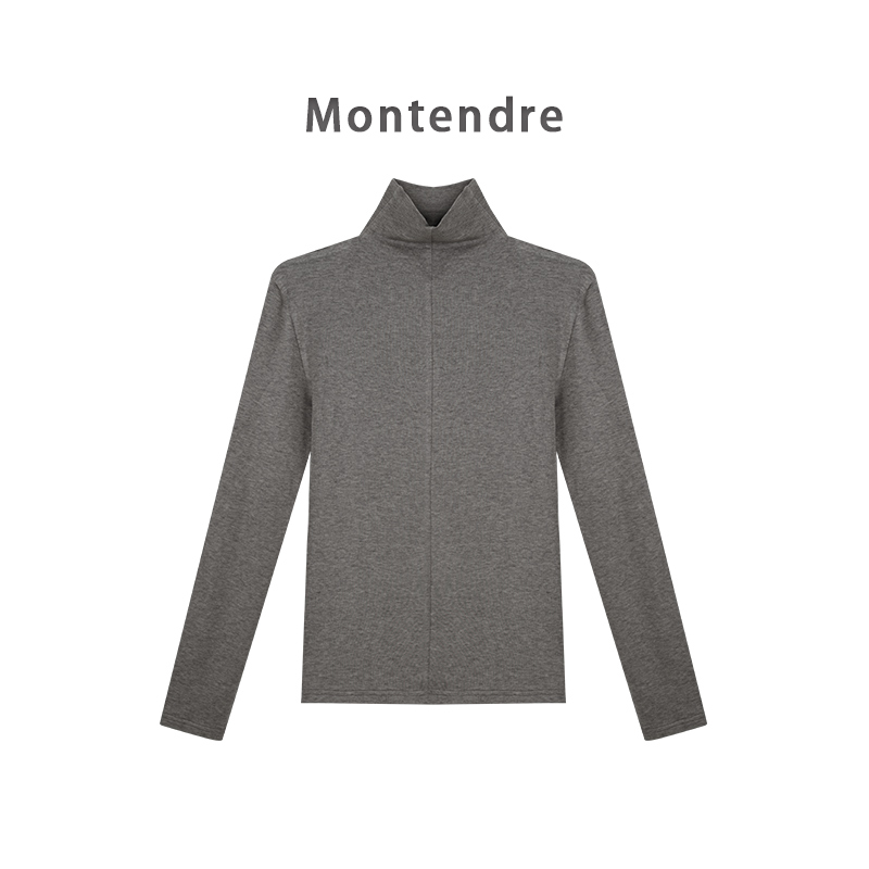 【一定要】MonTendre 秋季新款 重工绵羊毛混纺打底衫百搭舒适保暖G