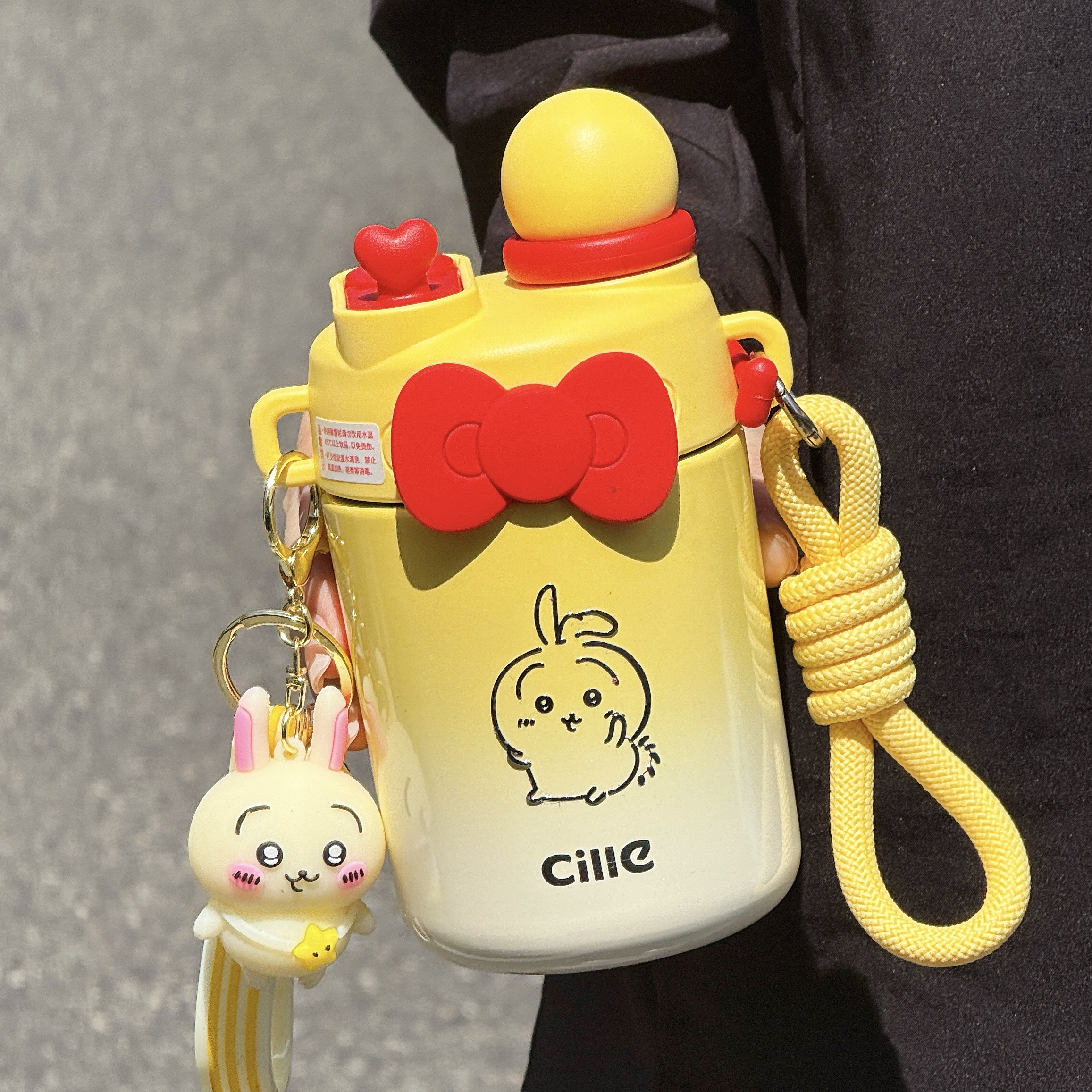 希乐儿童保温杯不锈钢高颜值吸管水杯女新款可爱学生杯子便携手提