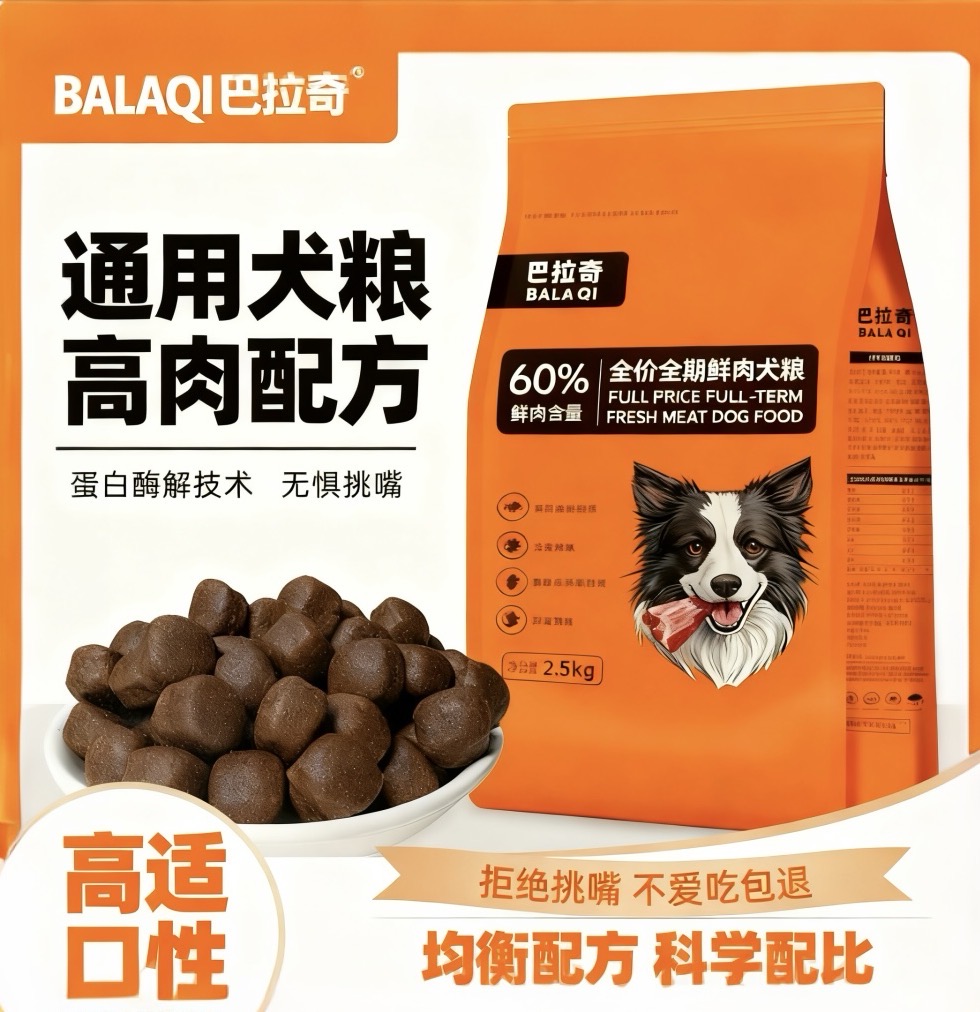 【40斤】鲜肉狗粮营养增肥亮毛粗蛋白美味挑食狗粮软磷脂增肌壮骨