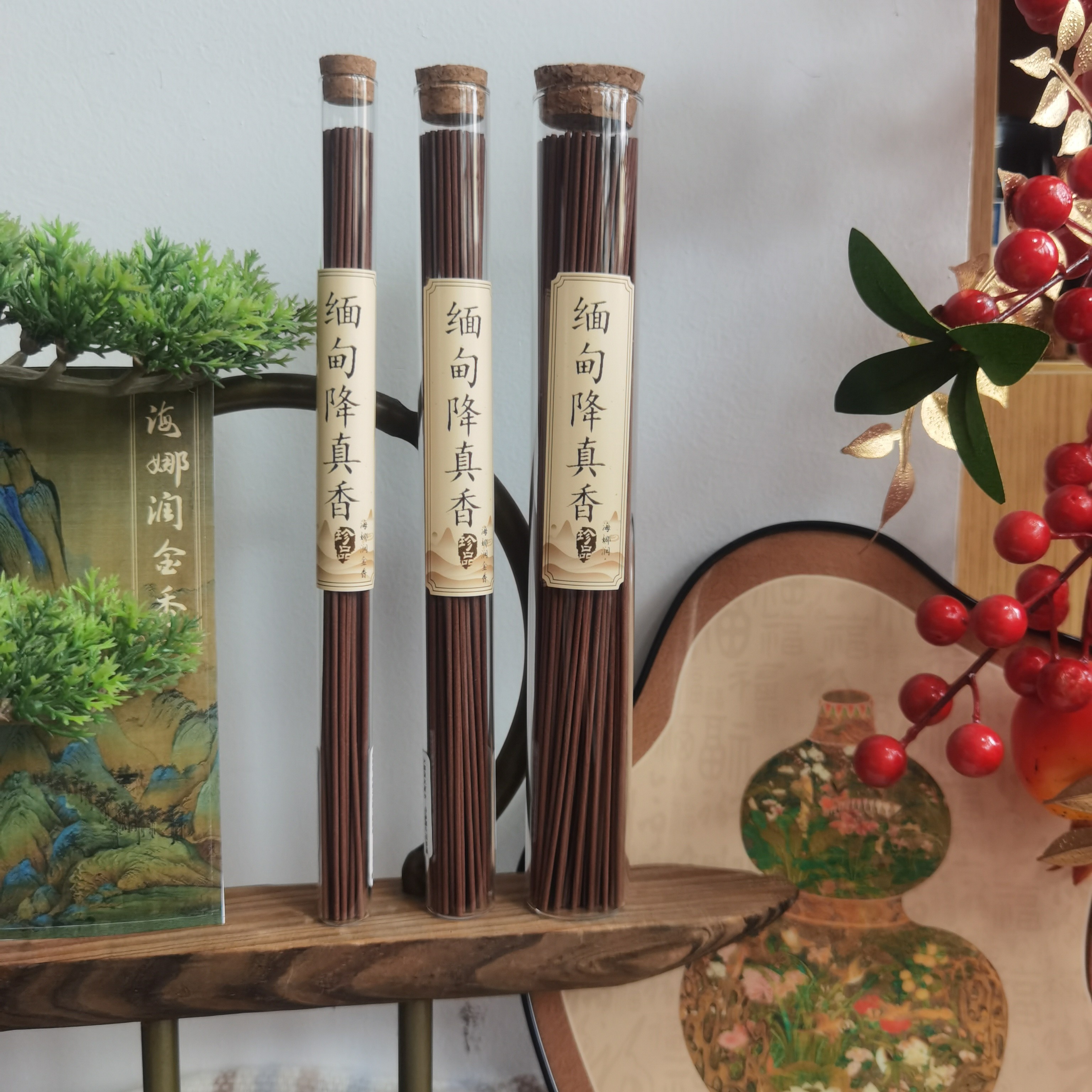 缅甸降真经典古法香熏天然线香卧室客厅书房道家珍品