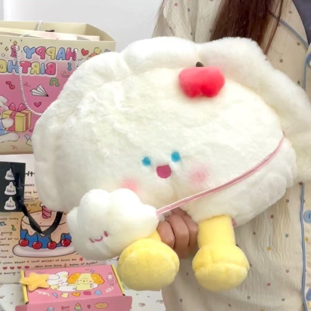 可爱饺子抱枕玩偶床头靠垫午睡枕毛茸茸房间装饰生日礼物毛绒公仔