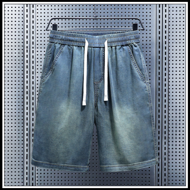 奥派鲨夏季直筒五分裤男士宽松新款爆款透气男款牛仔2025短裤