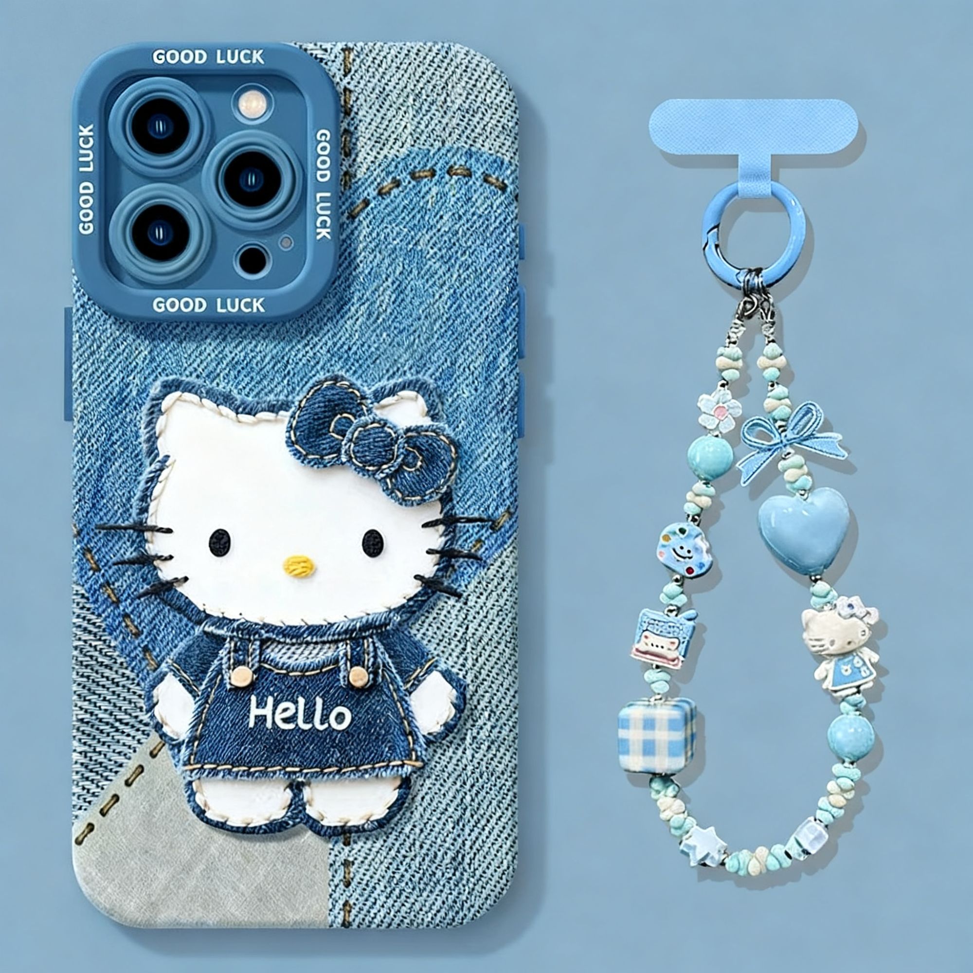 复古牛仔凯蒂猫适用苹果17promax手机壳新款iphone17air硅胶软壳