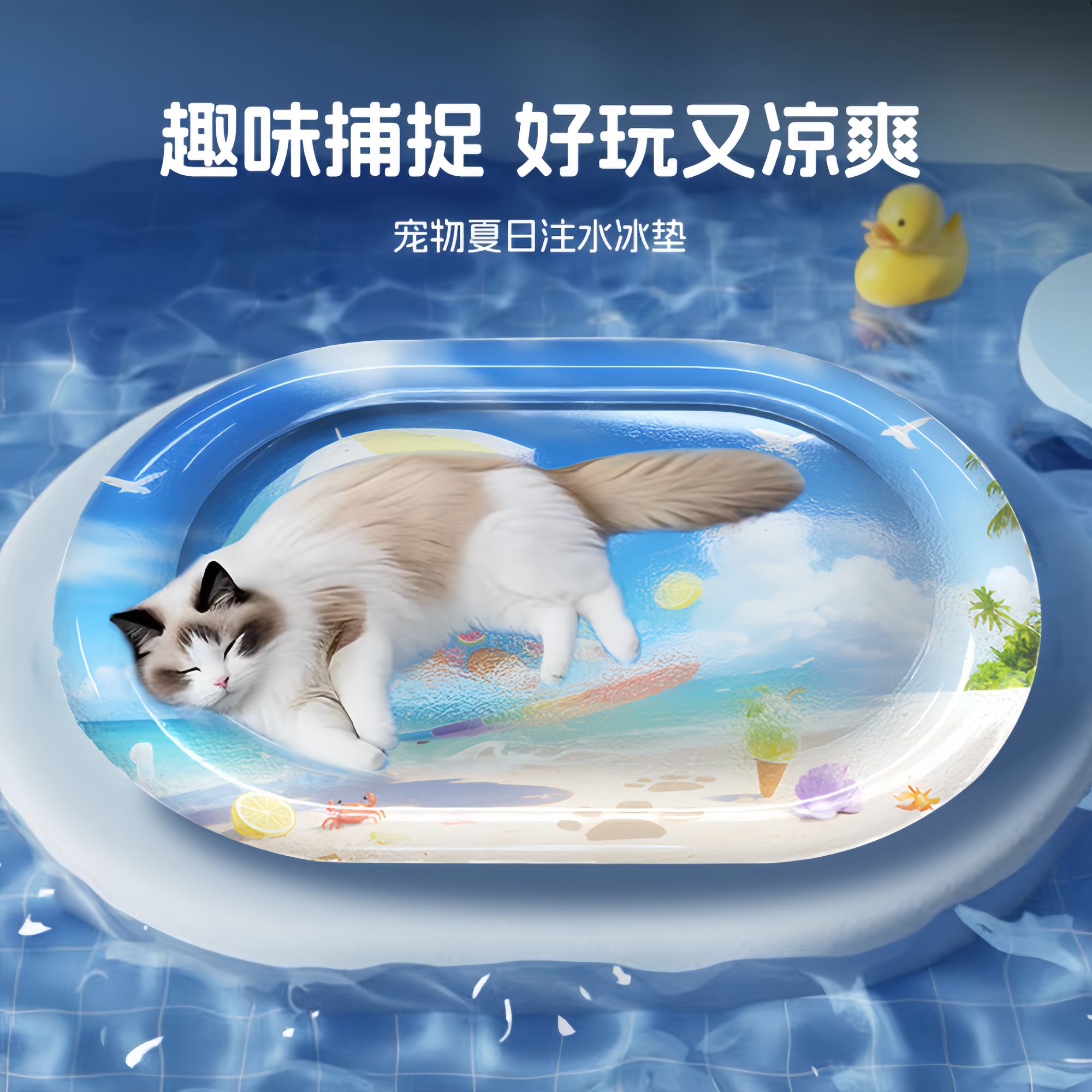 猫咪床垫水床冰垫大号降温加厚凉窝防咬防抓宠物玩具宠物冰窝夏季