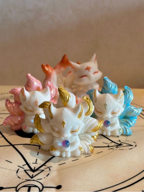 仙仙九尾狐能量摆件