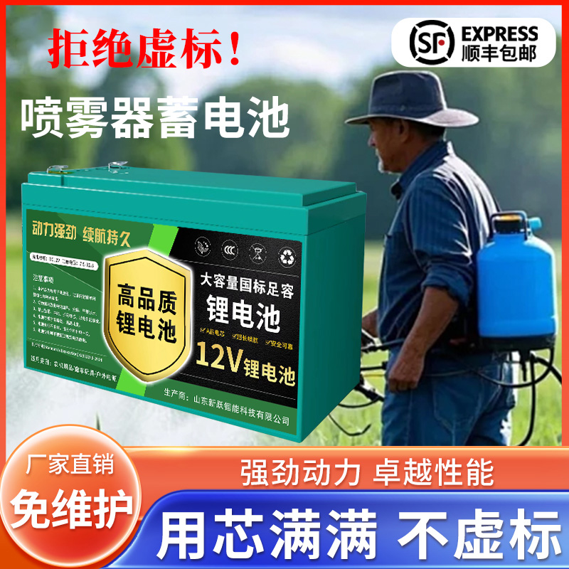 实标喷雾器电池21节电芯水泵配件打药机专用蓄电池喷雾器锂电池