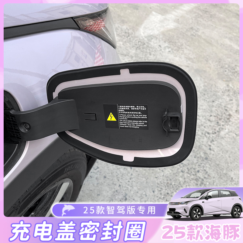 比亚迪25款智驾版海豚充电密封圈防水防尘保护充电口改装外饰用品