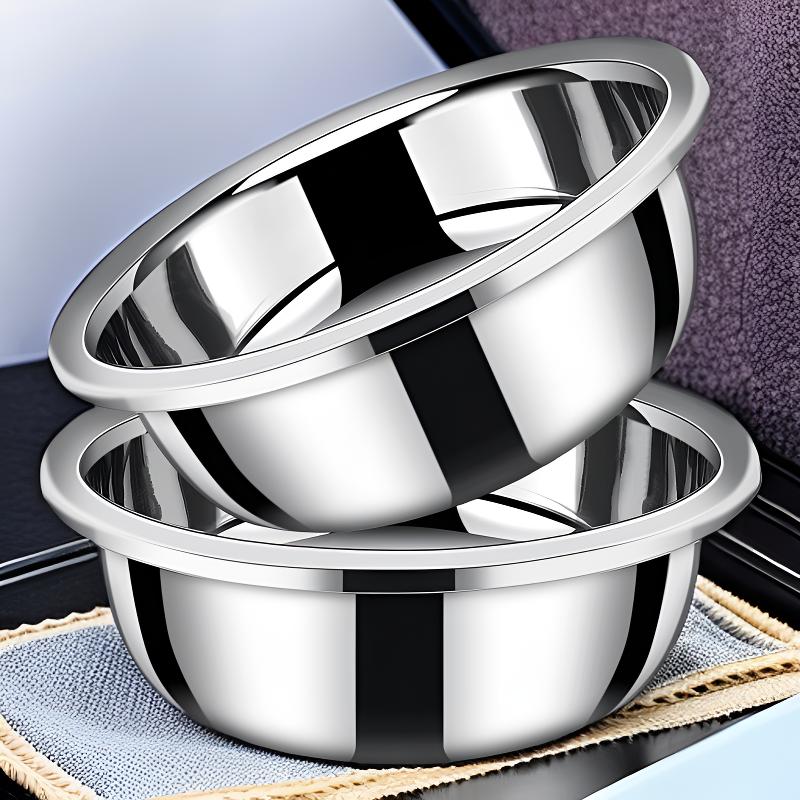 跃立不锈钢盆加大号加厚多用洗菜盆中式圆形盆和面盆加深