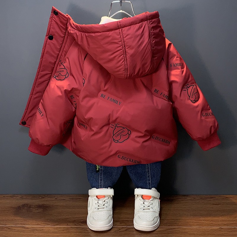 巴拉童年男童羽绒服秋冬季2025新款过年喜庆衣服儿童装宝