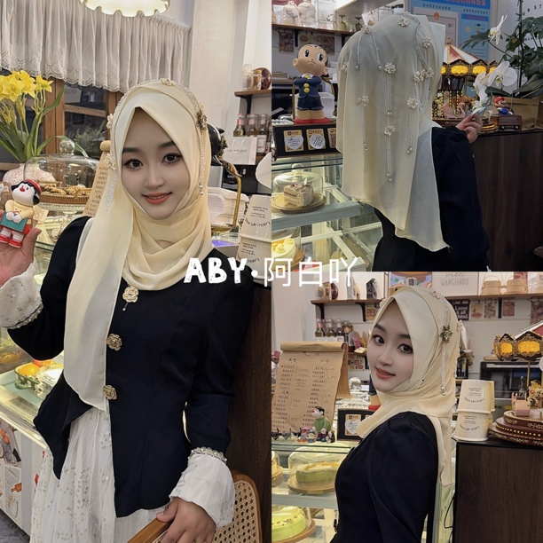 碎钻星光·高端重工流苏绕巾送盒针