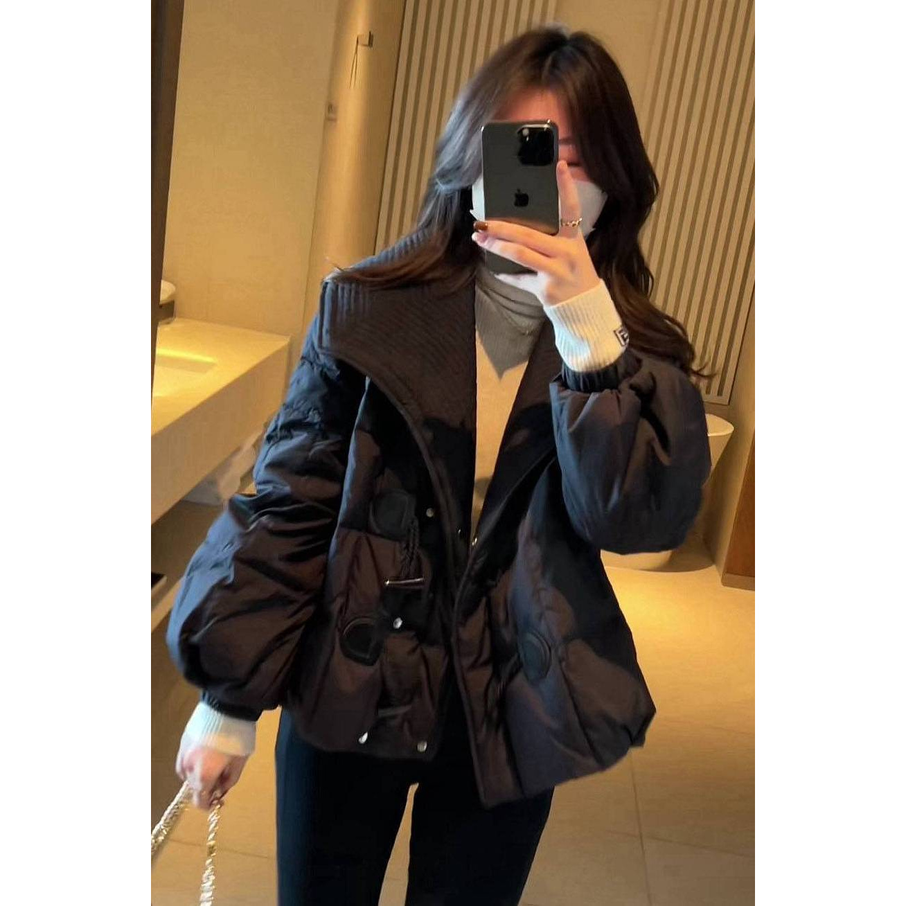 法式短款百搭加厚爆款保暖棉服外套女冬季新款洋气显瘦2025棉袄