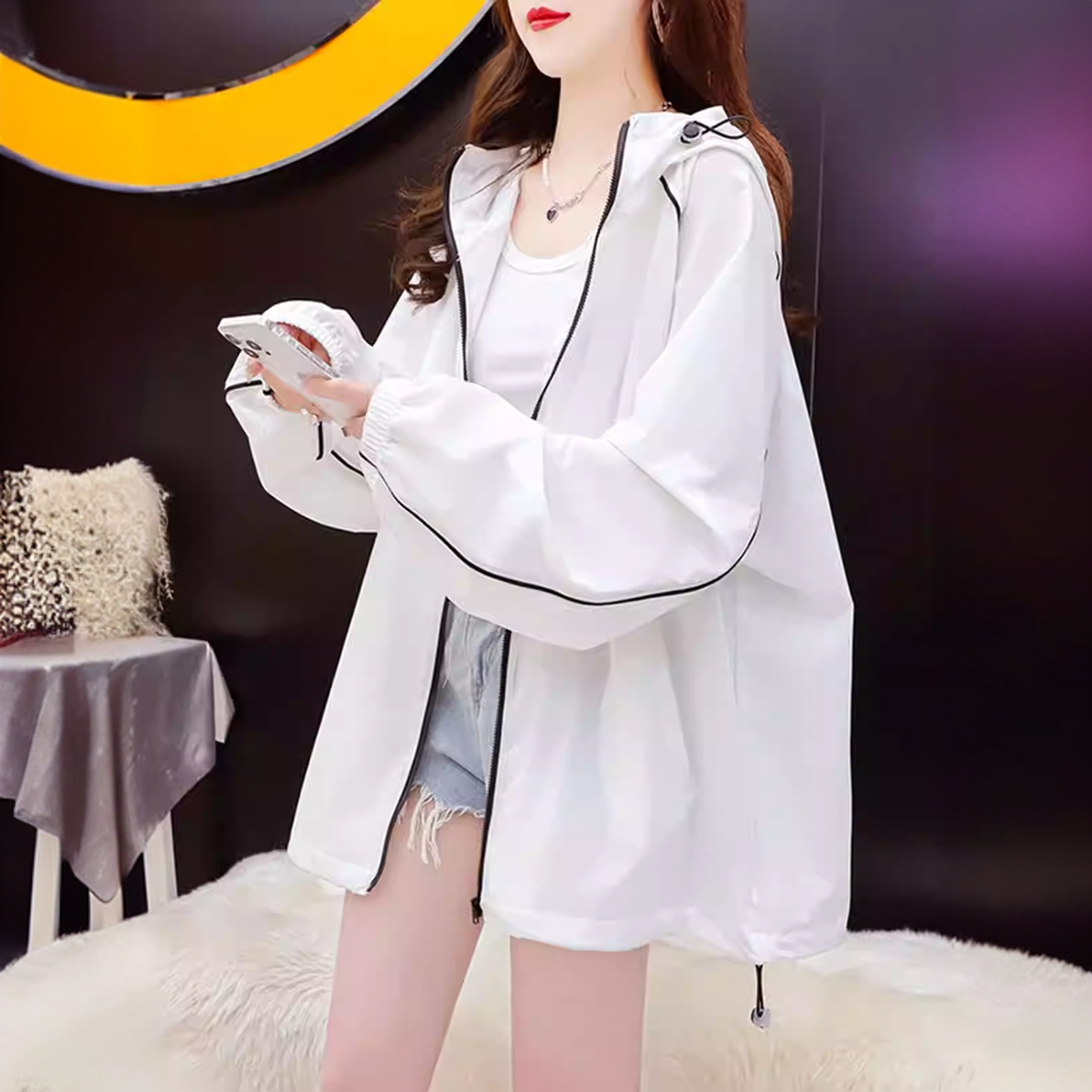 防晒衣女款薄款外套2025夏季新款爆款冲锋衣防晒服冰丝防晒衫大码