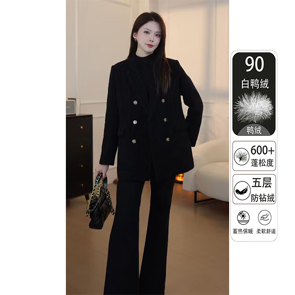 【张不晚专属】2025新款冬季羽绒服西装外套高端气质显瘦外套上衣