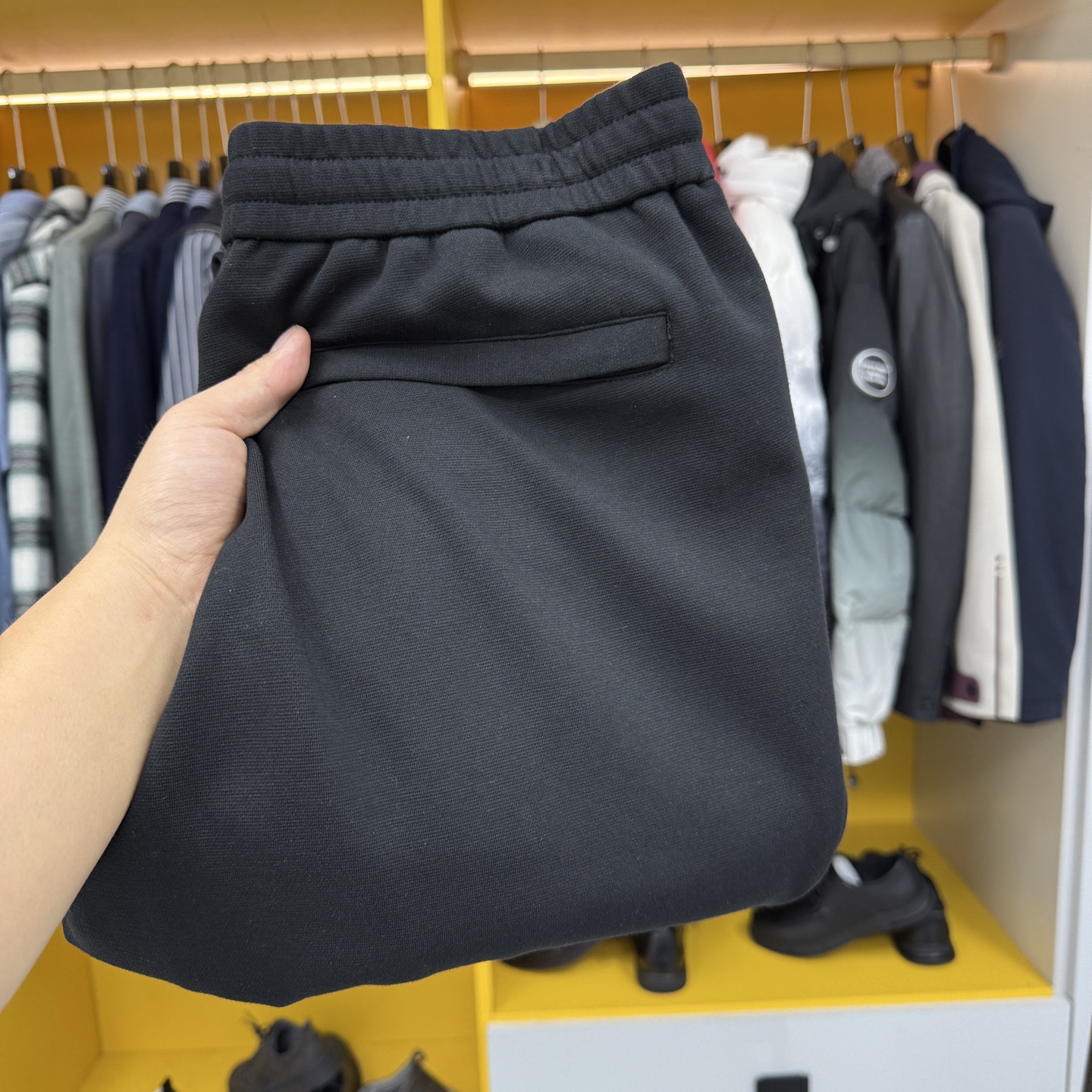 DK803秋冬棉质针织束口运动裤男口袋带拉链腰抽绳舒适百搭休闲裤