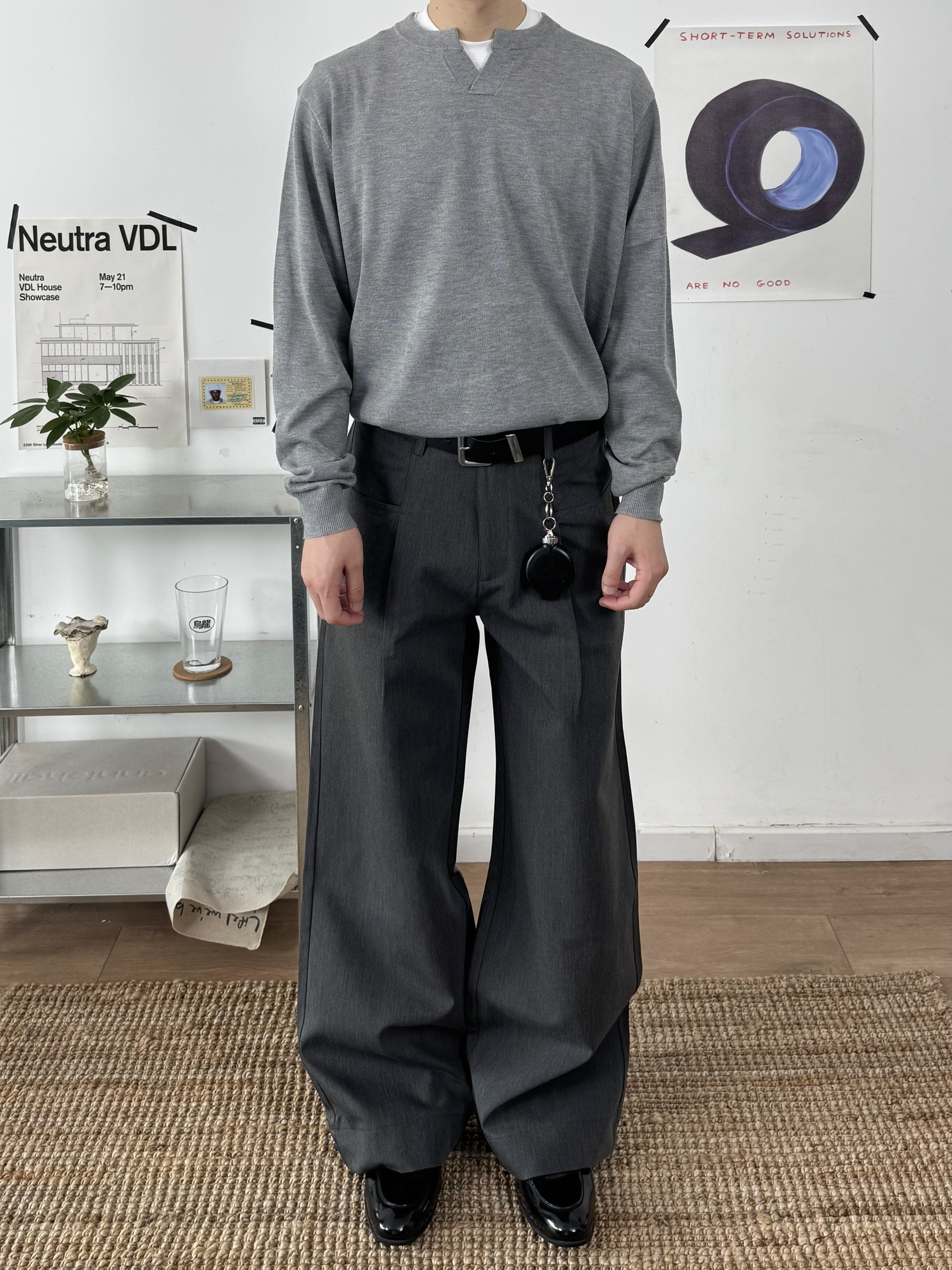 COFD羊毛V领肌理亲肤老钱风百搭柔软舒适显身材男女情侣长袖毛衣