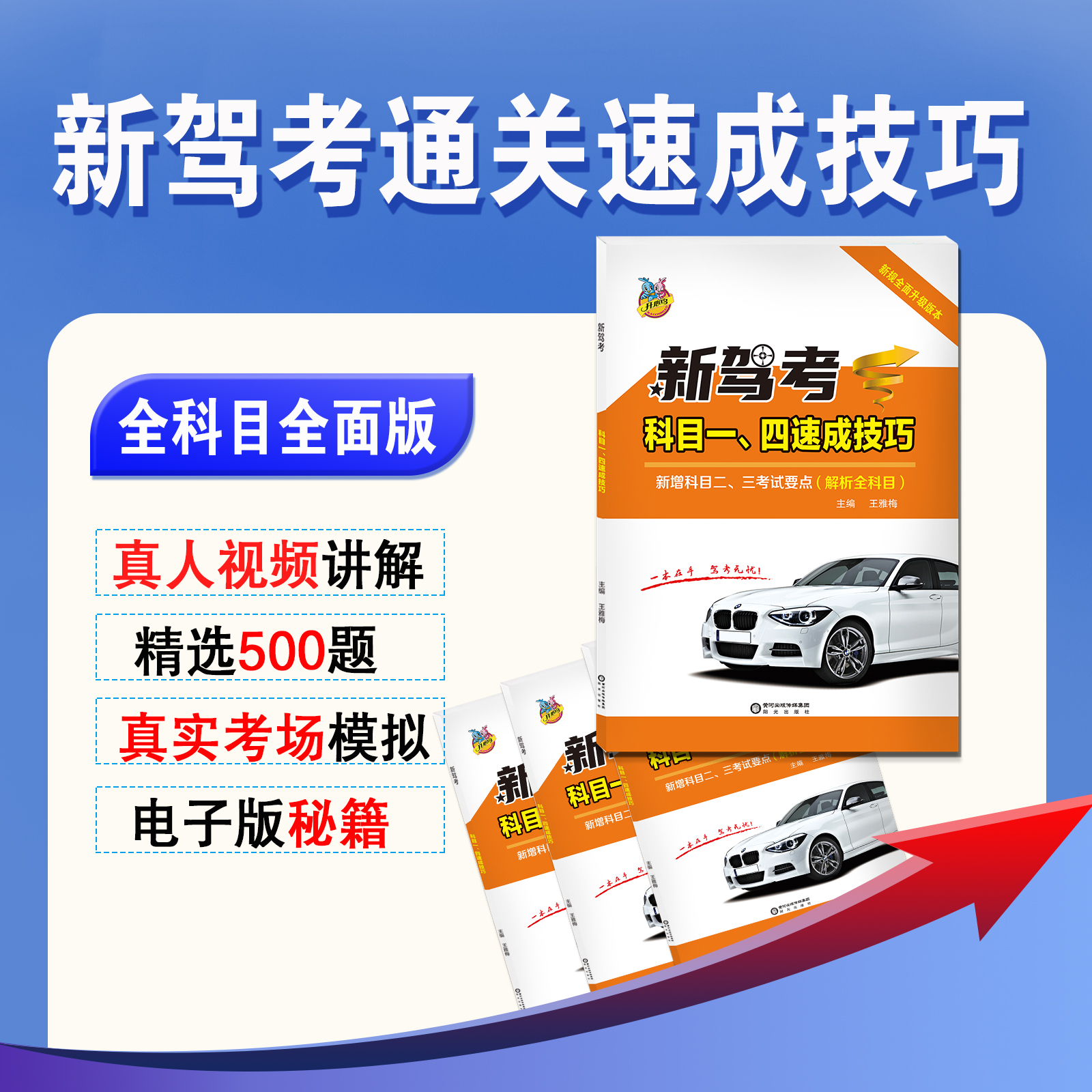 新规全科目1234技巧书升级版+真人视频讲解+软件练习+精选500考题