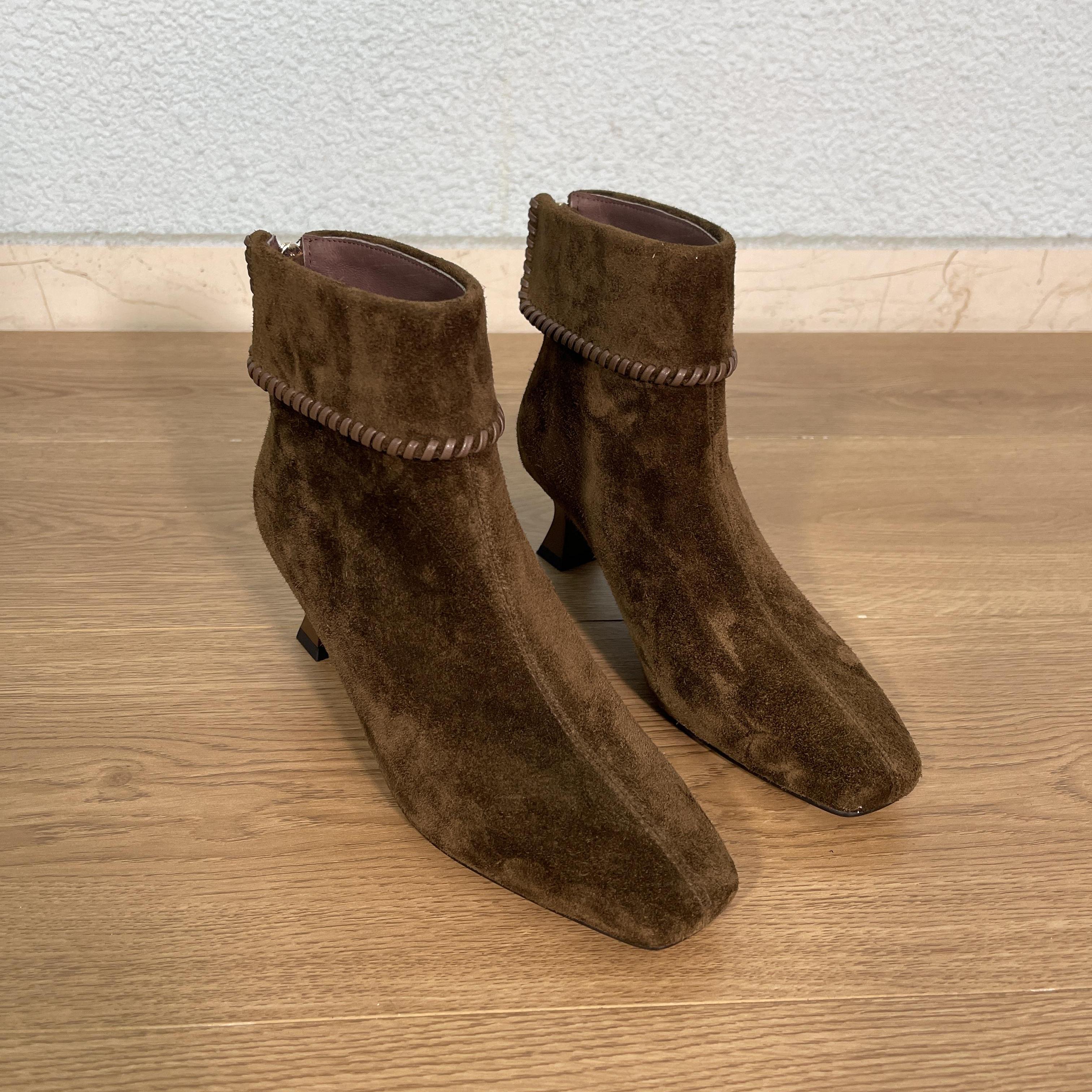 5.5cm 短靴质百搭 巨显温柔短靴 细跟舒适不累脚 小短靴女