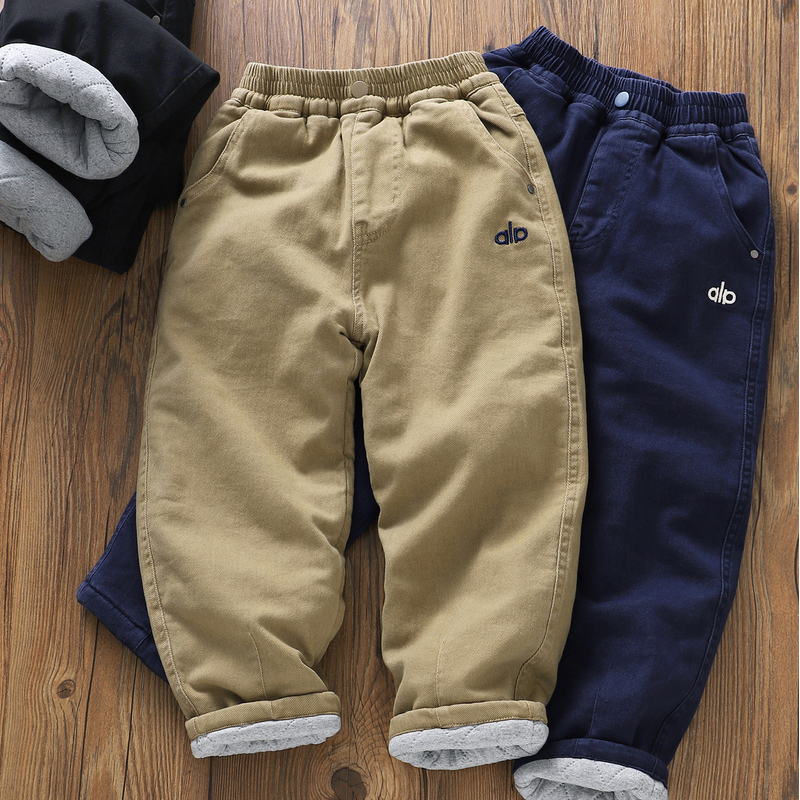 夹棉裤】加厚保暖棉裤~儿童中大童厚实过冬裤子高品质童装加棉A