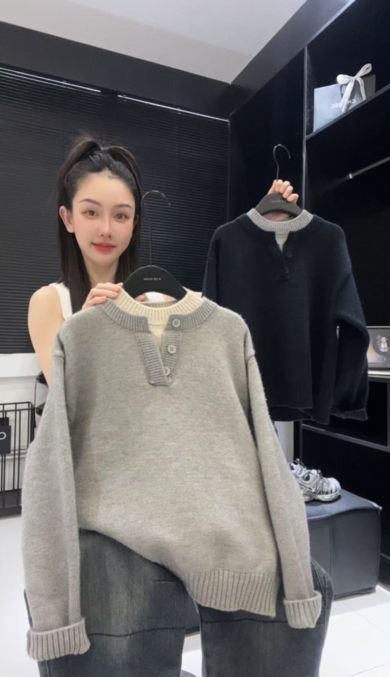 男童秋装假两件毛衣2025新款秋季上衣中大童儿童男孩春秋款痞帅潮