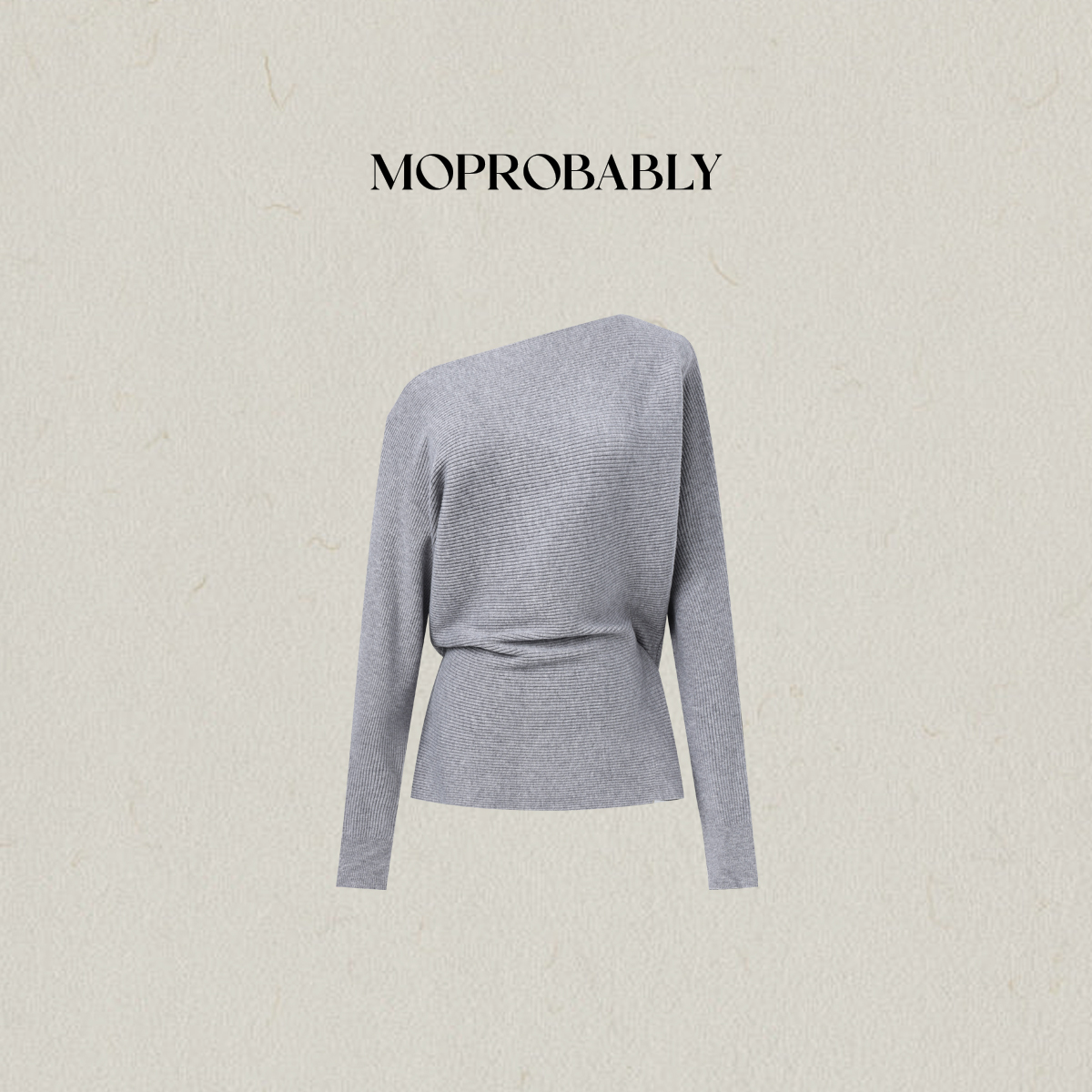 Moprobably李予诺「芷晴」辣妹时尚百搭斜肩套头打底针织衫L5476108