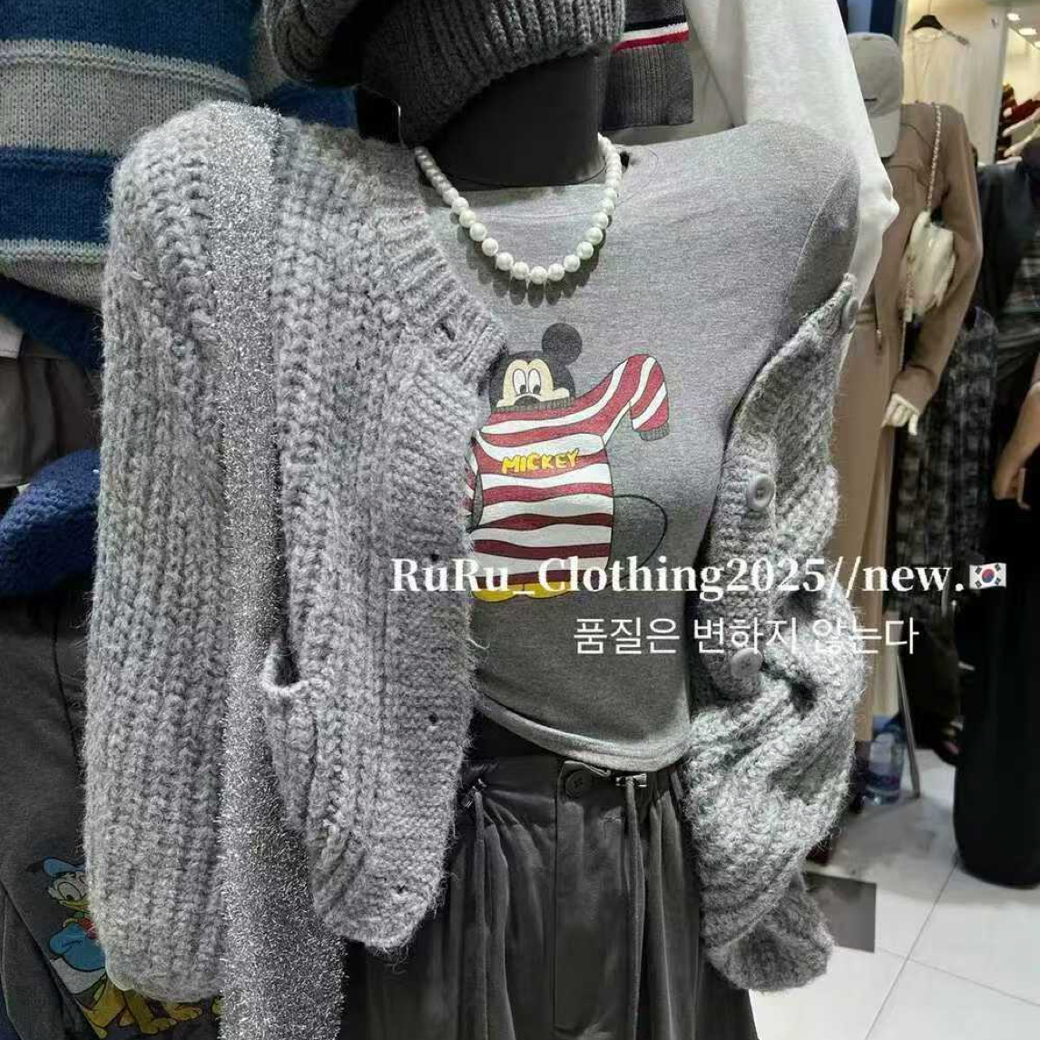 【97 JIA】卡通小丑米奇磨毛T