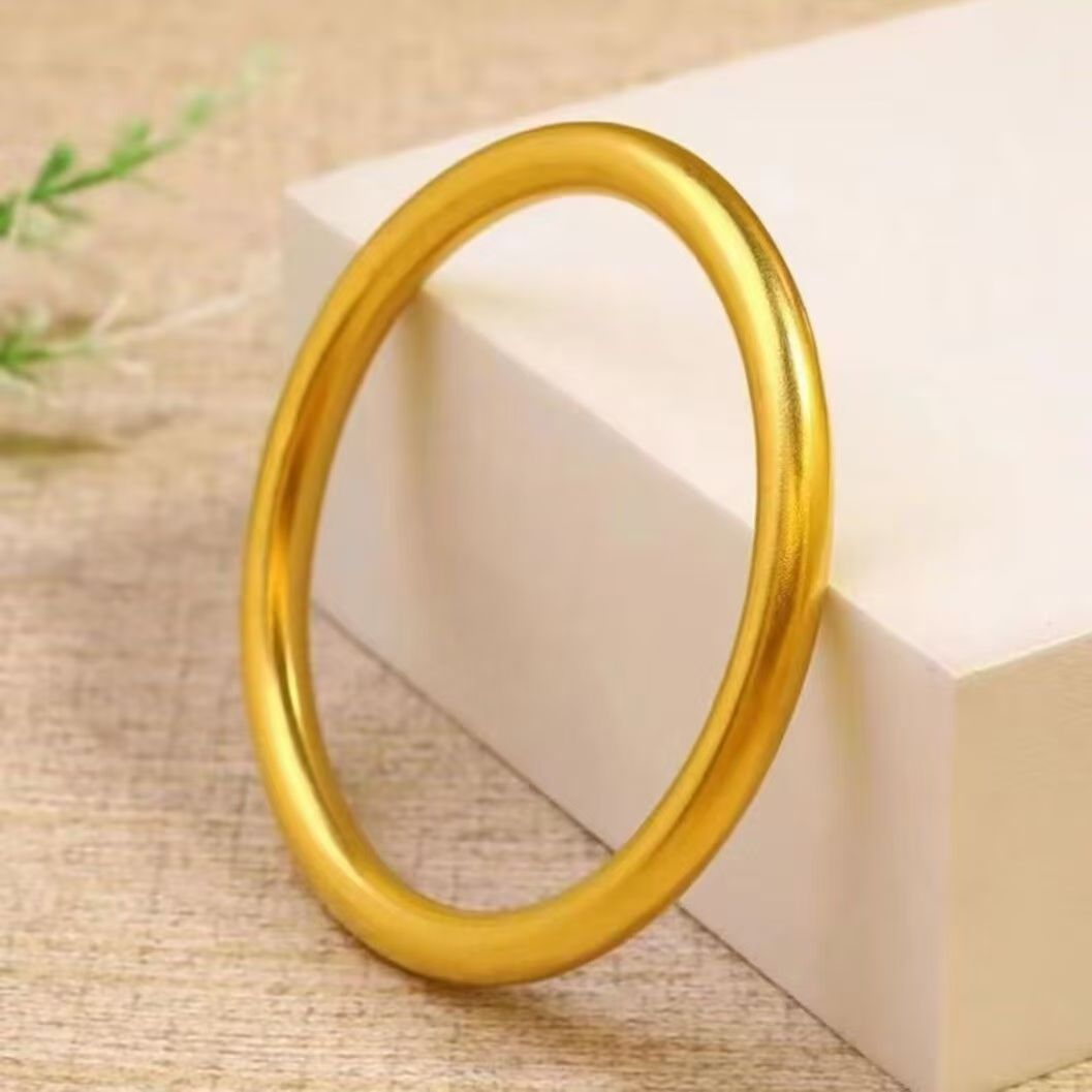 铜合金手镯 精工6mm传承手镯时尚百搭古法磨砂