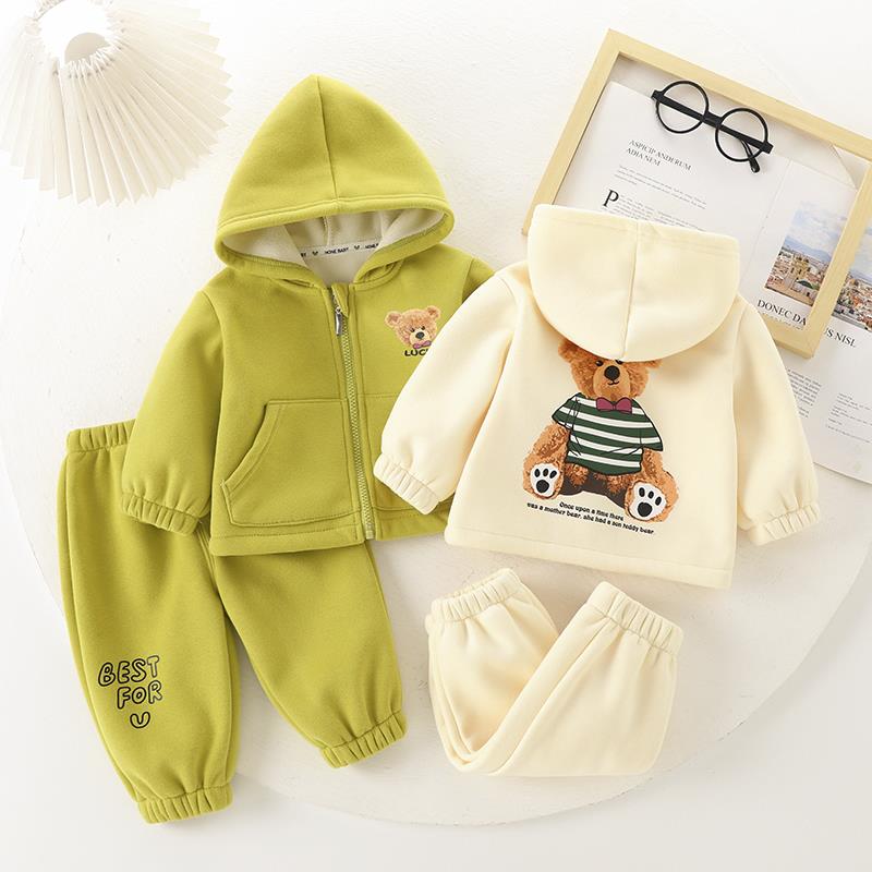 巴拉巴拉童装适用宝宝春秋装薄绒套装婴儿男童女童卫衣外套衣服加