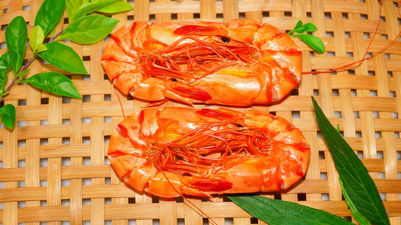 中号深海九节虾干烤虾干特产海虾开袋即食炭烤工艺美味海鲜零食