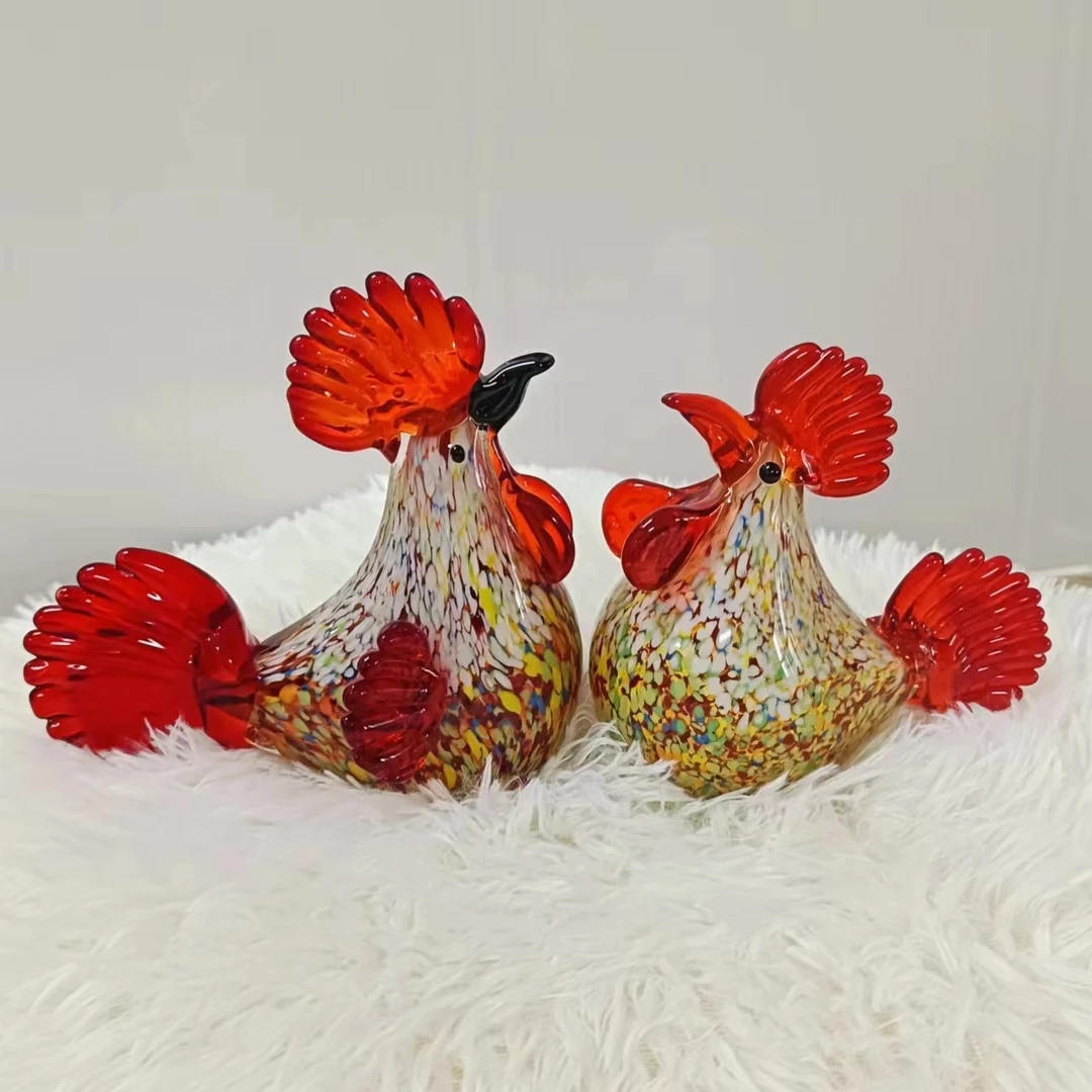 非遗纯手工琉璃咕咕鸡陶瓷家居大吉大利艺术送礼摆件