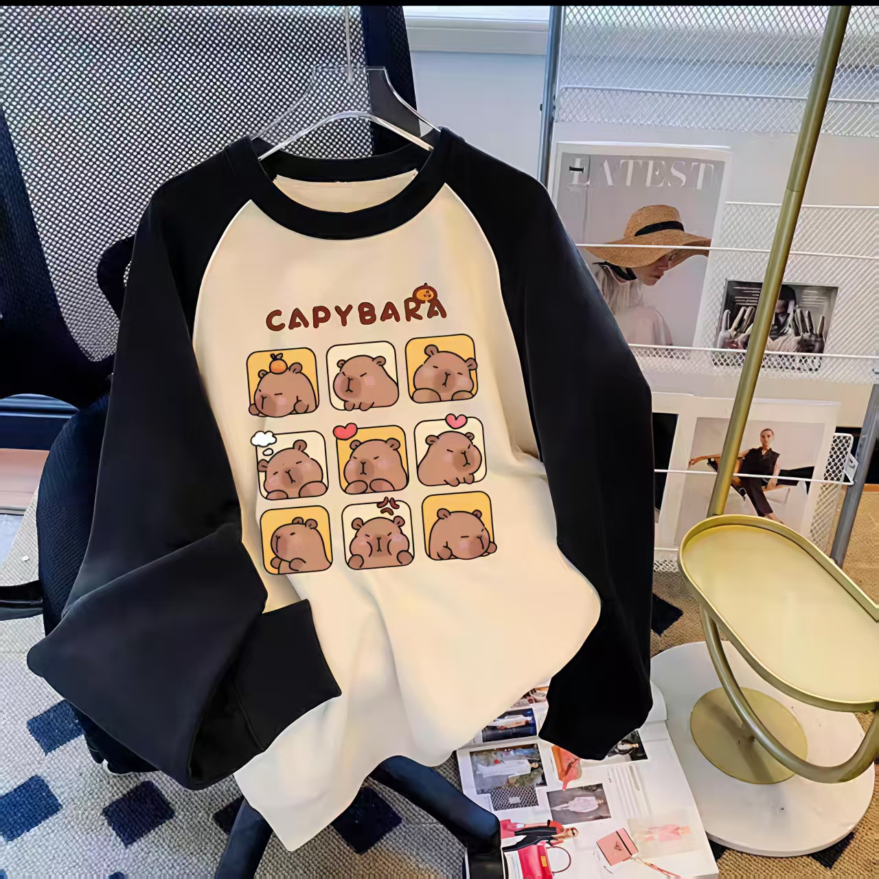 中大童通勤时尚休闲风套头打底常规女宽松卫衣秋冬秋季春秋