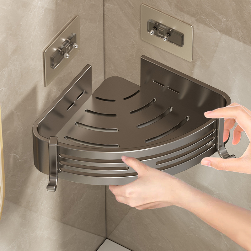 浴室三角架专用墙角转角三角篮洗浴卫生间浴巾架卫生间毛巾架